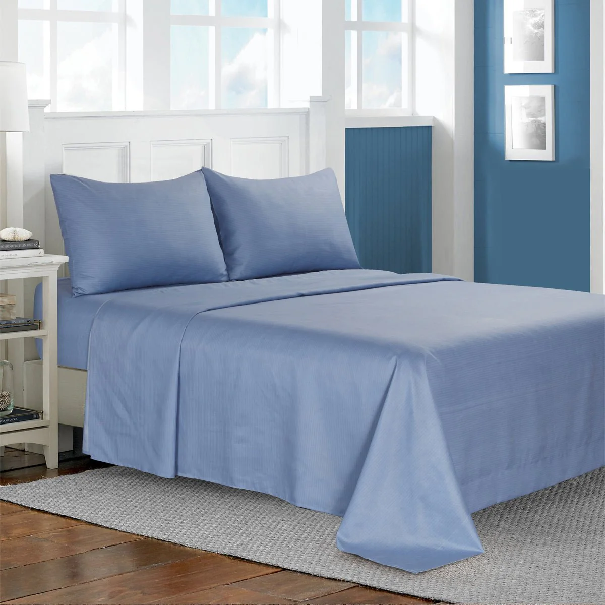Thompson - Microfiber Blue Sheet Set - Image 3