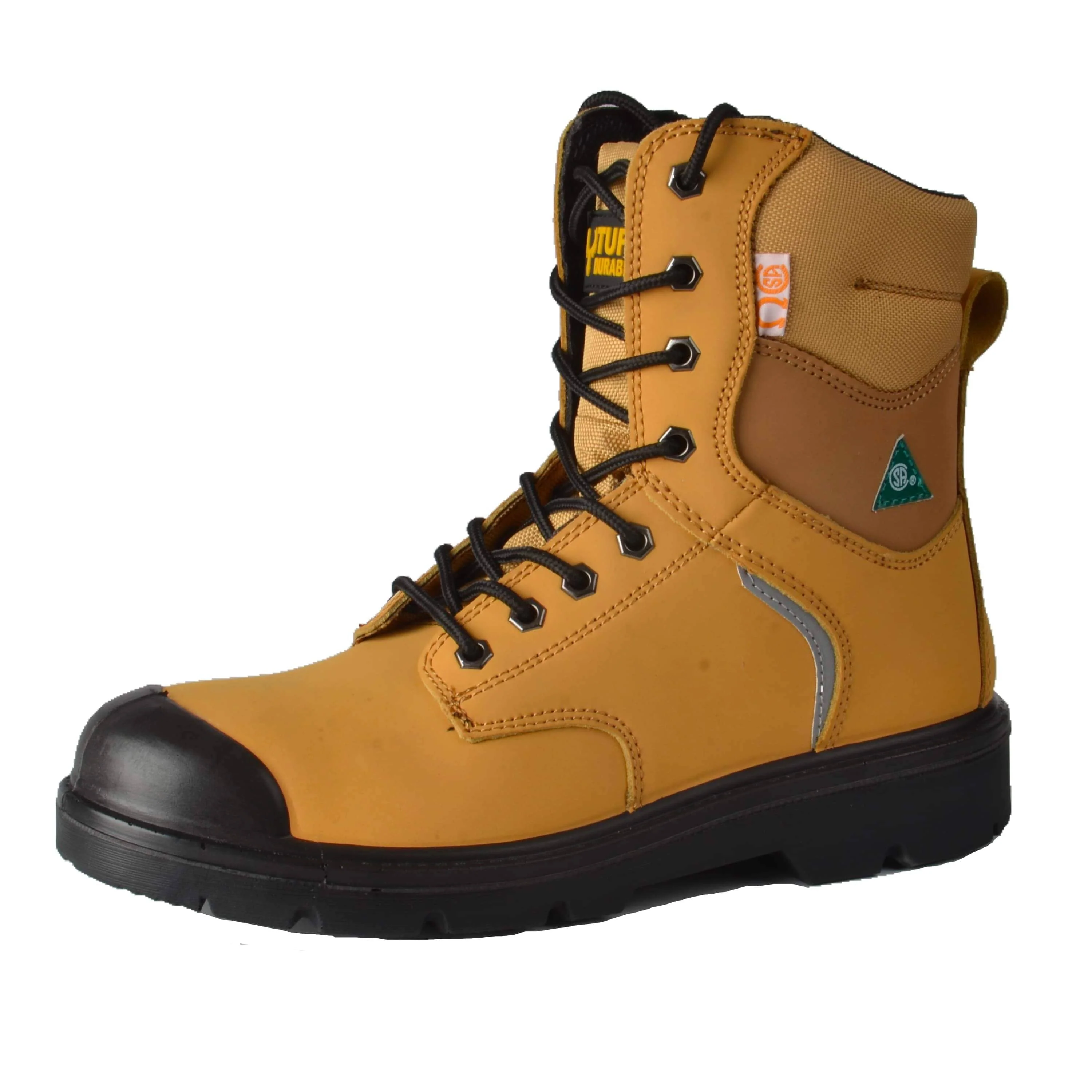 Tuff & Durable® - High Work Boots with Steel Toe & Plate | Wheat-9