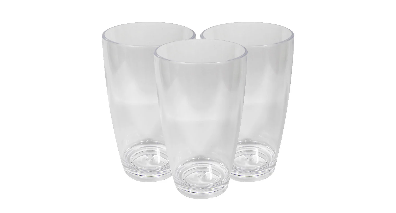 Tumbler 17oz Set/3 Acrylic Clear - Image 2