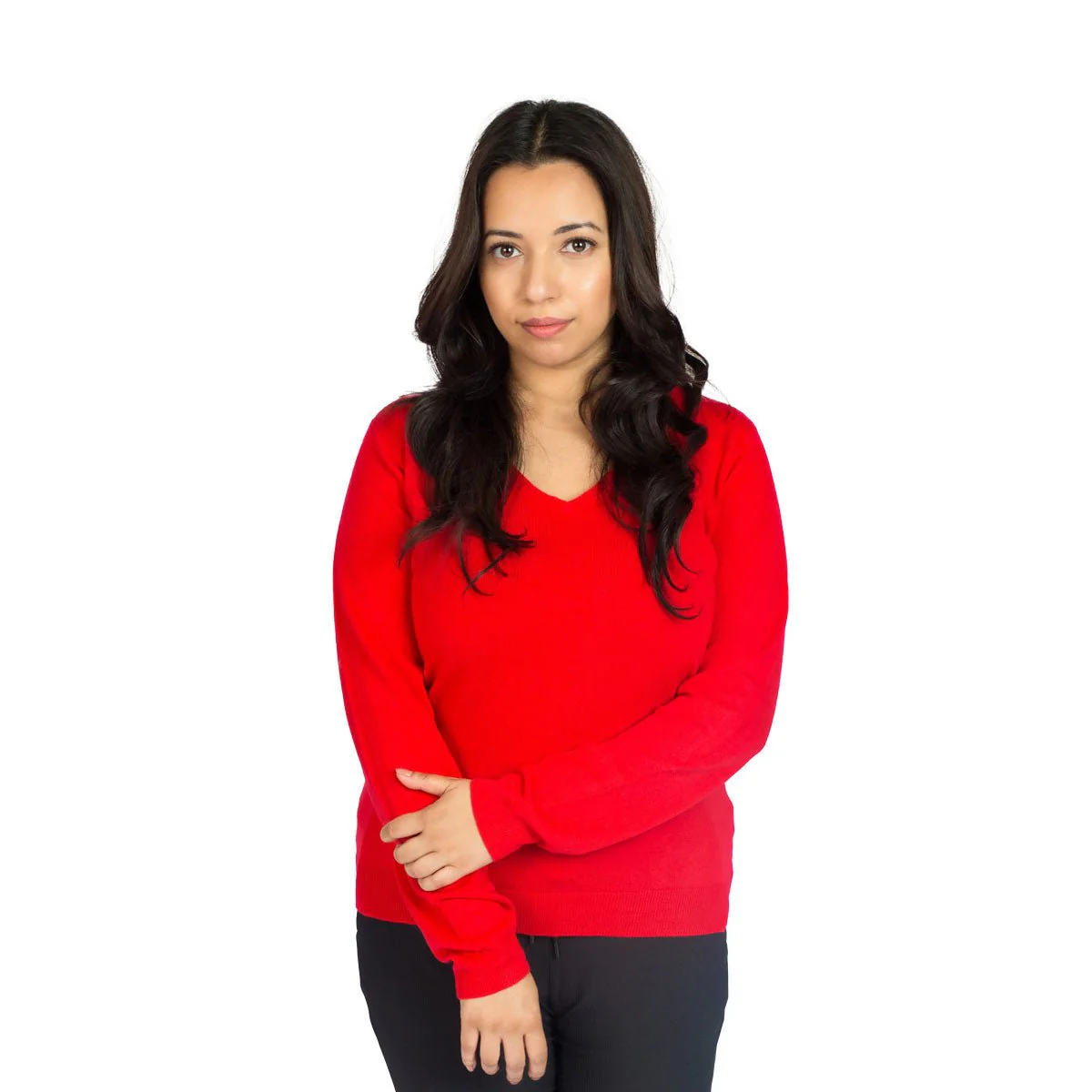 V Neck Soft Acrylic Sweater - Image 3