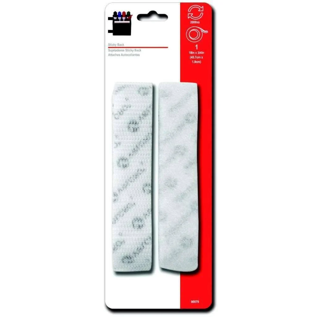 Velcro Strips-sticky Back 16in - White
