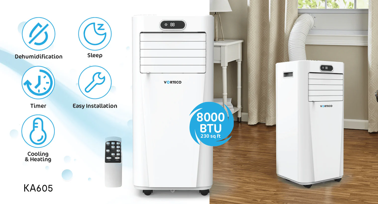 VORTECO - Portable Air Conditioner 8000BTU - Image 3