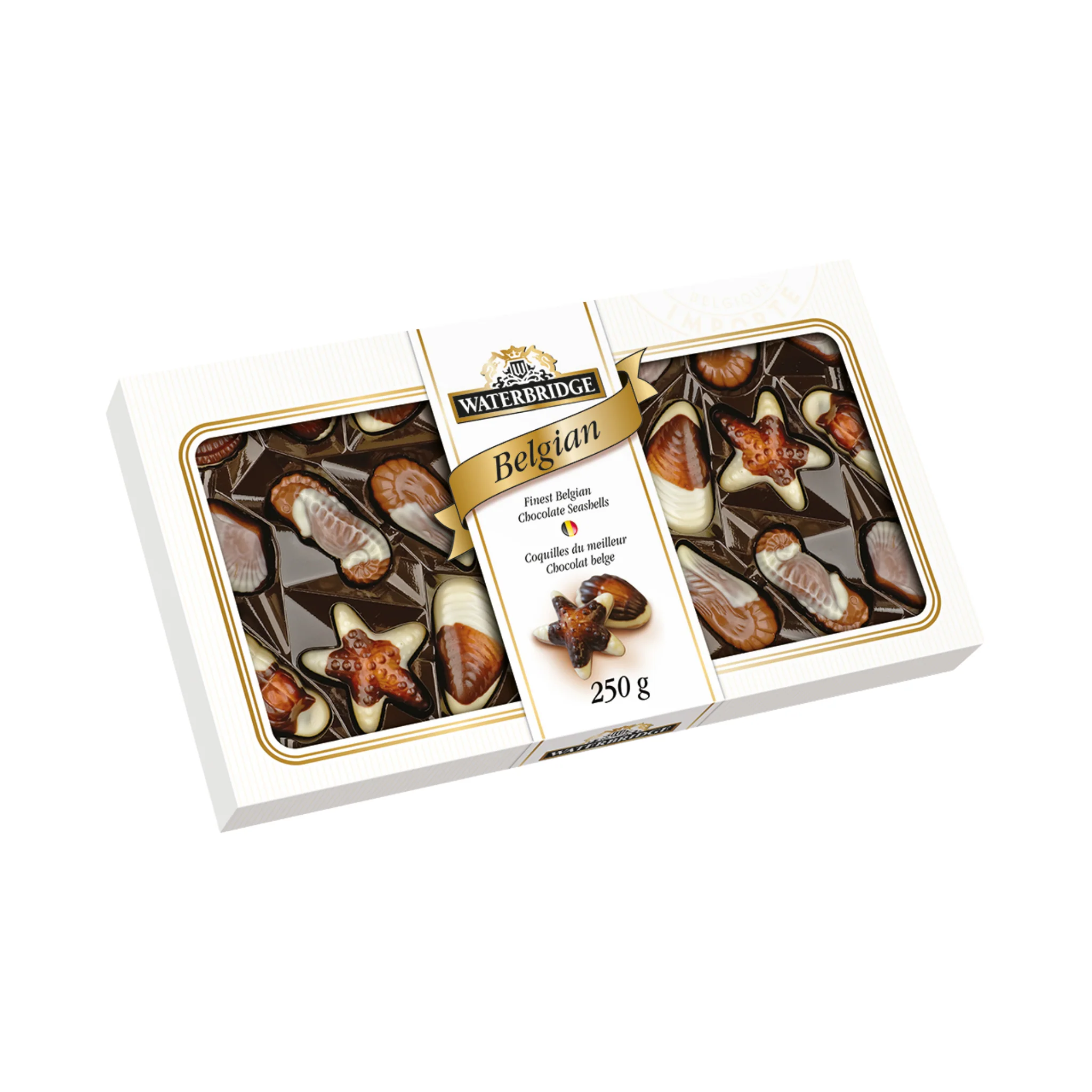 WATERBRIDGE Belgian Chocolate Seashells – 250 g