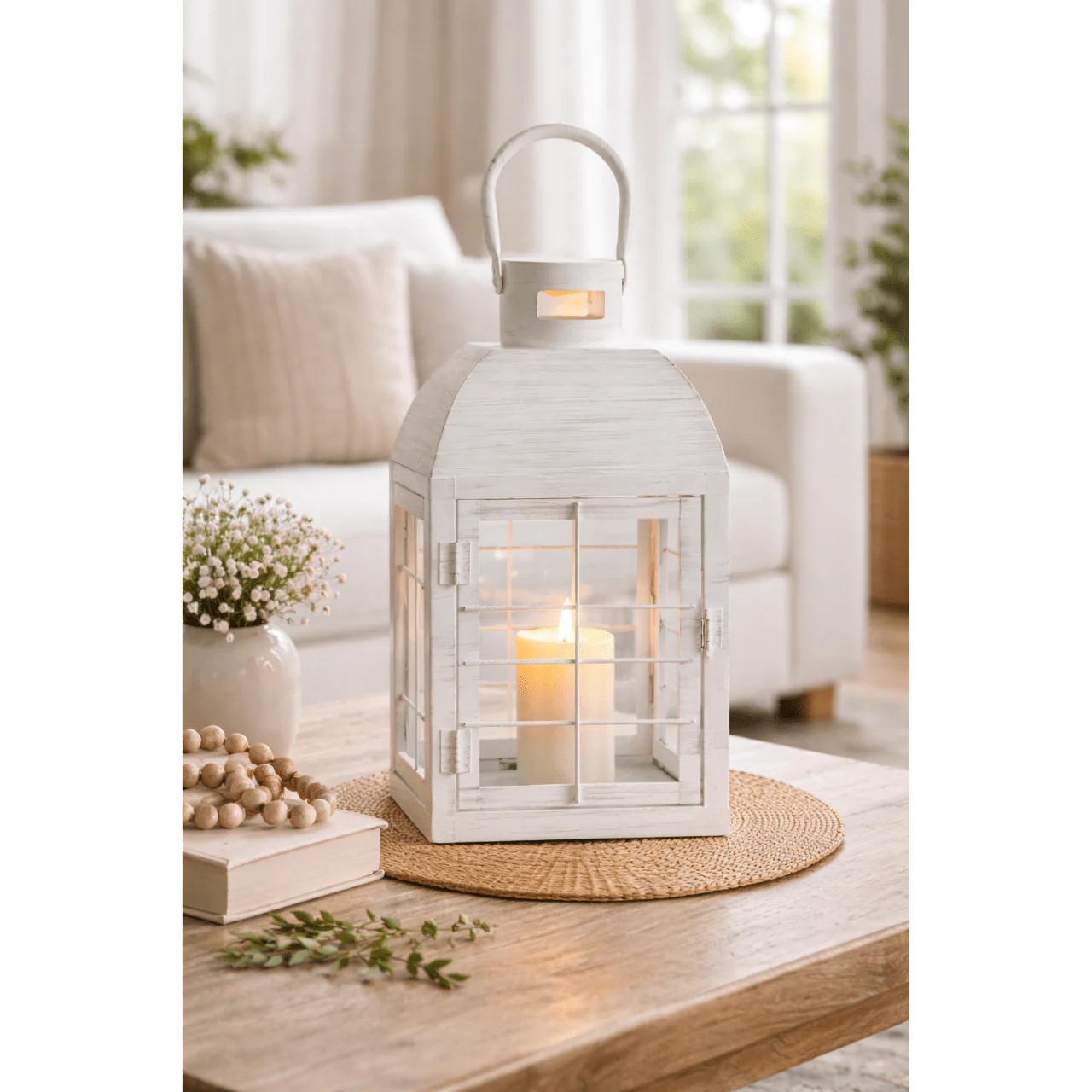 White Iron Lantern - Image 2