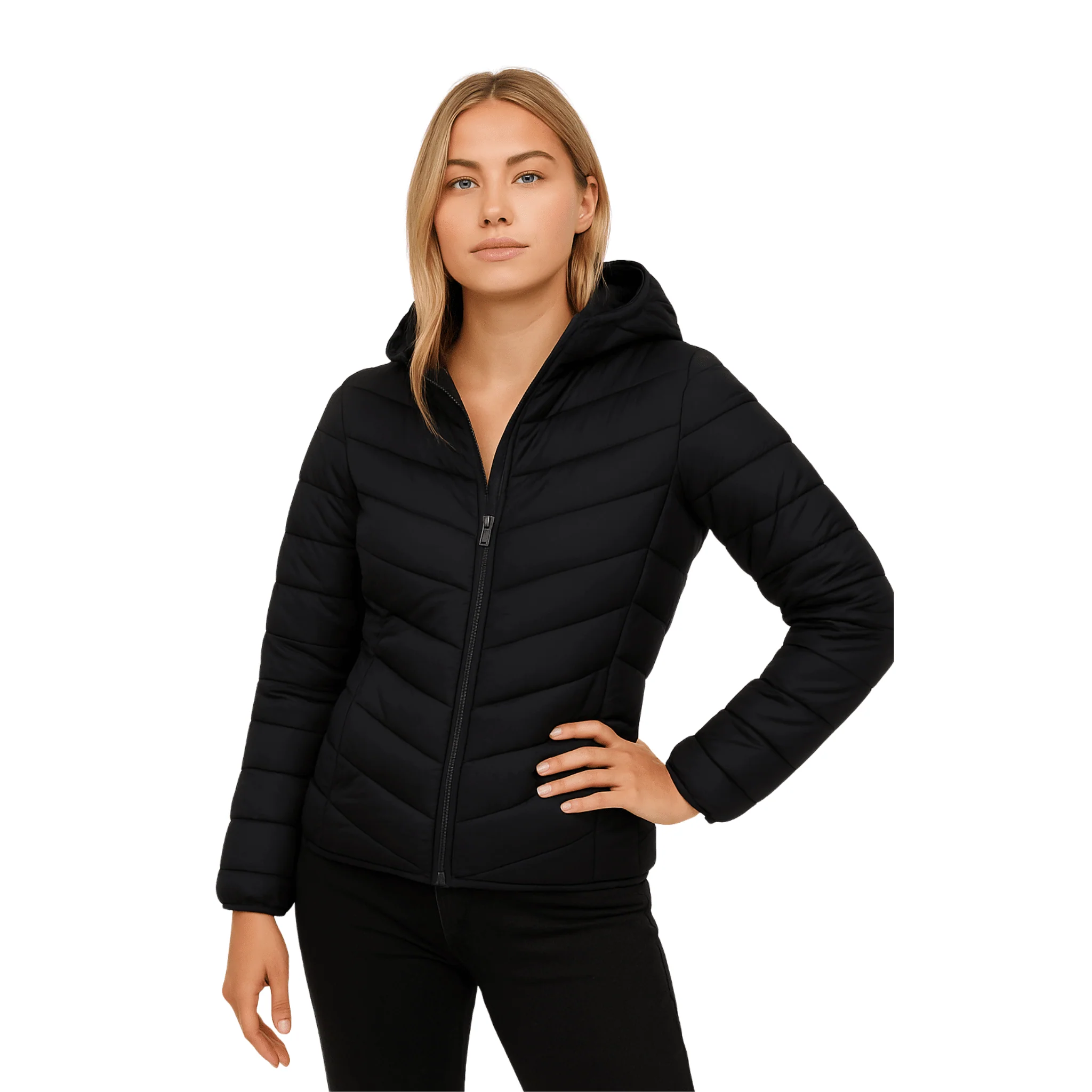 Women’s Lightweight Hooded Puffer Jacket - Image 3