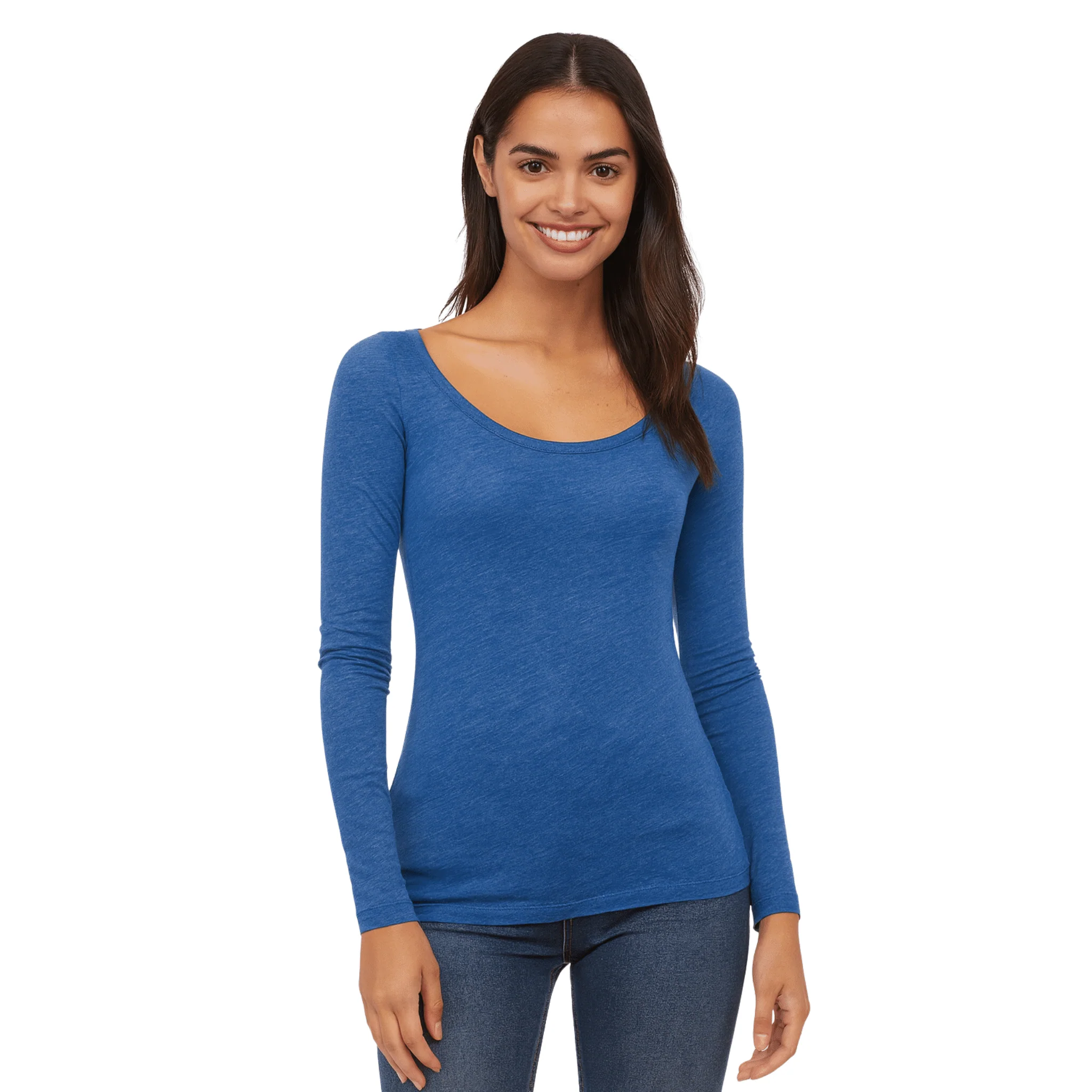 Women’s Long-Sleeve Scoop Neck Essential Top - Image 5