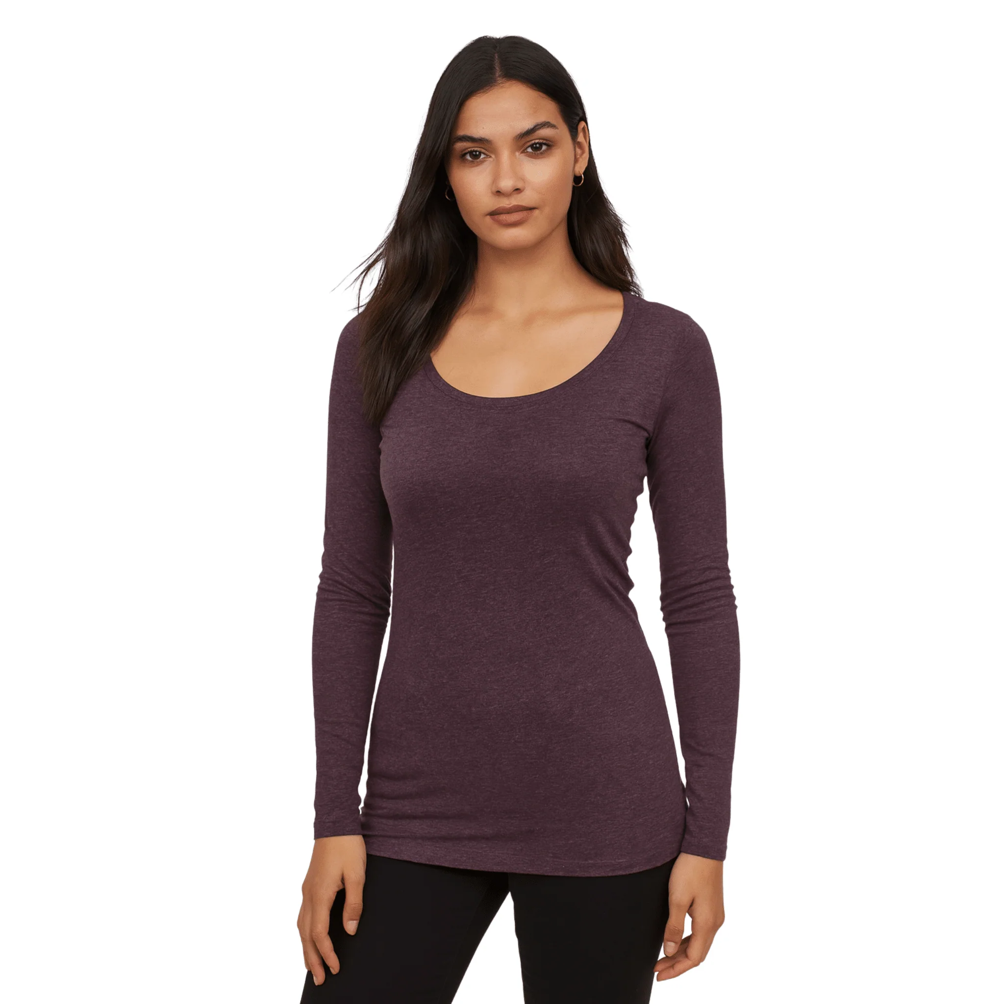 Women’s Long-Sleeve Scoop Neck Essential Top - Image 7