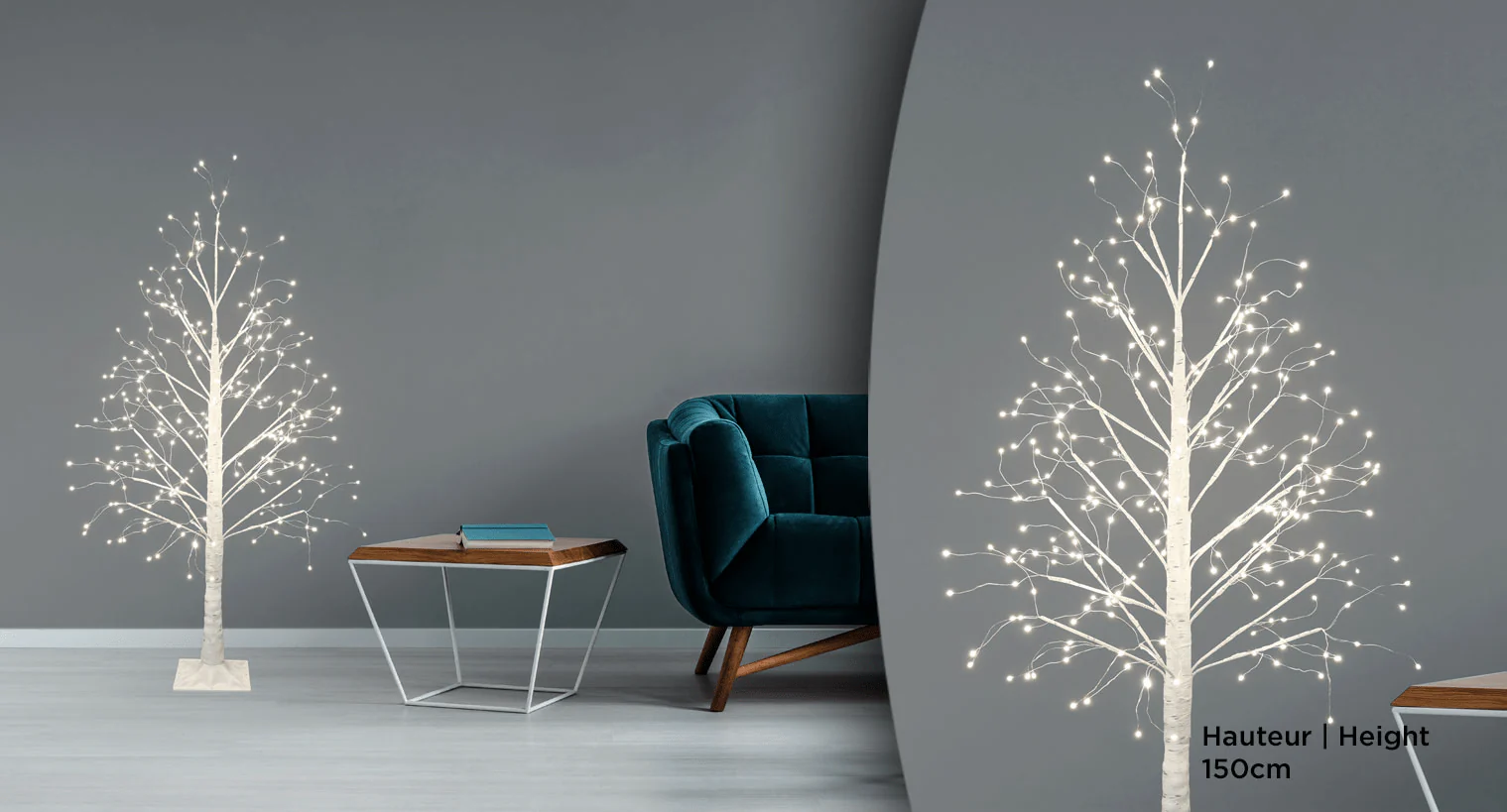 Xmas Firework Birch Tree 276L Warm White - Image 2