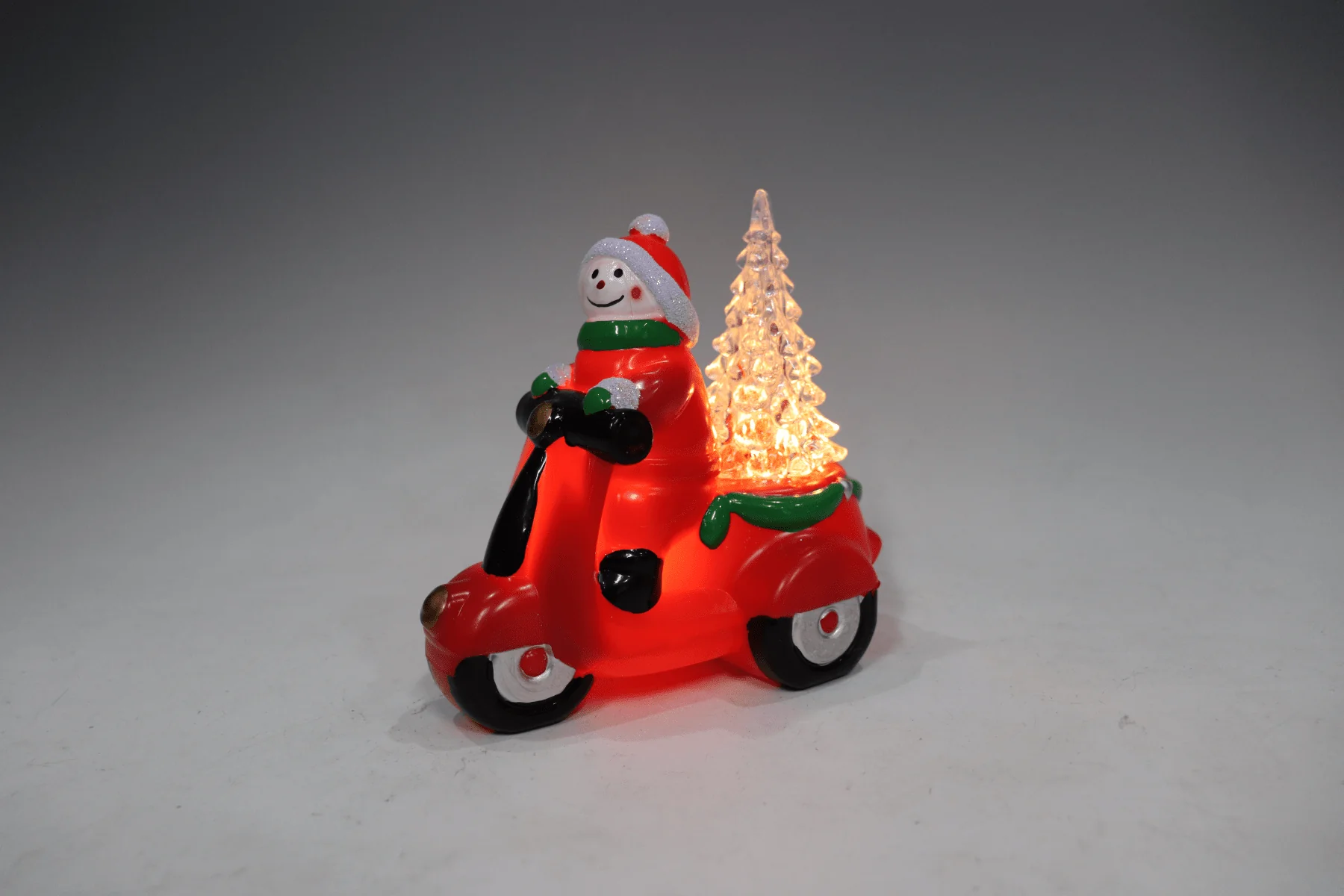 XMAS Santa & Snowman in moped with Tree - Image 5