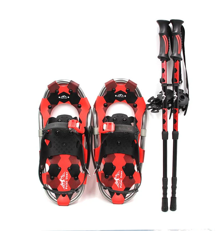 Youth Snowshoes Set 7x16in Red Plaid - Image 2