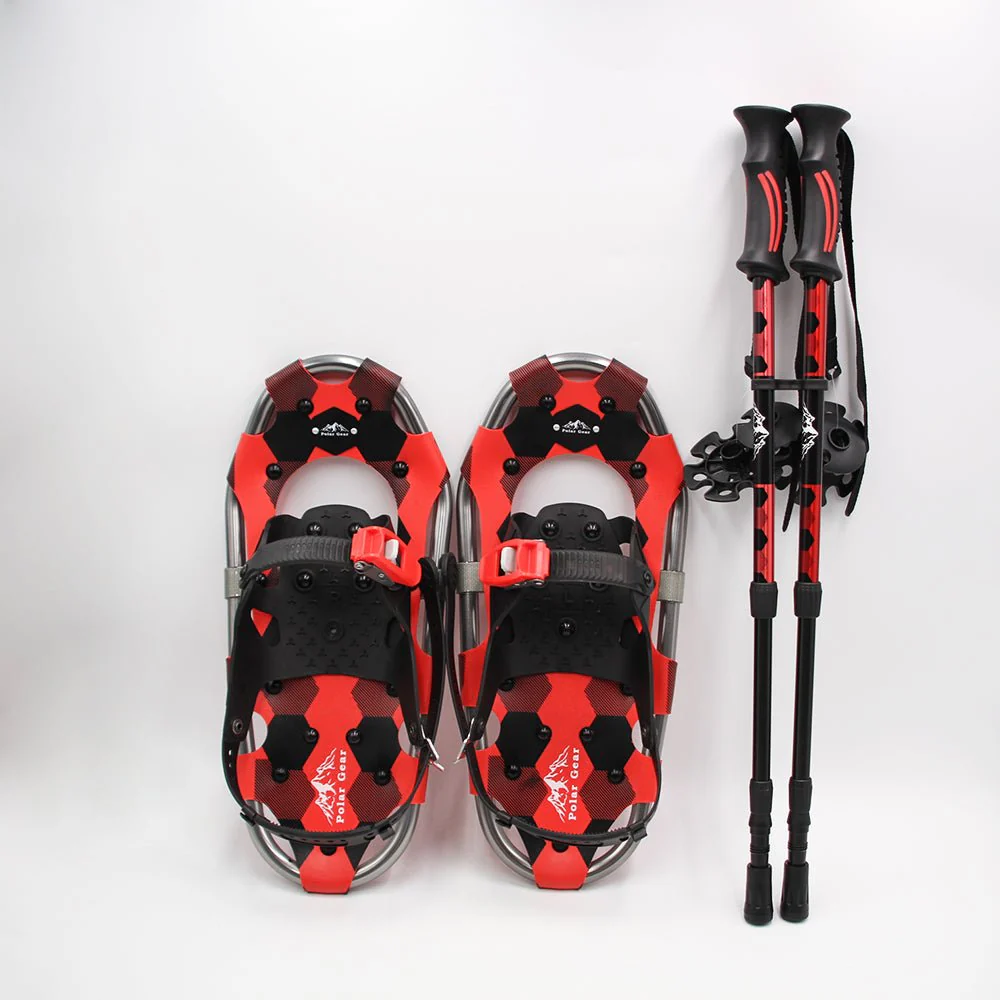 Youth Snowshoes Set 7x16in Red Plaid - Image 9